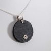 Bog Oak Round Swirl Pendant